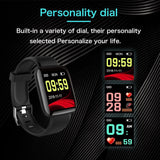 Unisex Bluetooth Smart Fitness Band Watch with Heart Rate Activity Tracker, Step and Calorie Counter, Blood Pressure, OLED Touchscreen for Men/Women