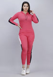 Solid Women Track Suit pink