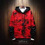 Printed Men Hooded Neck Red T-Shirt